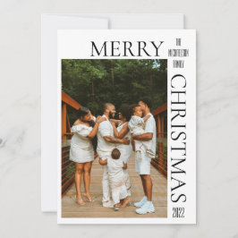 Modern Black God jul Photo Helgdag Card Julkort