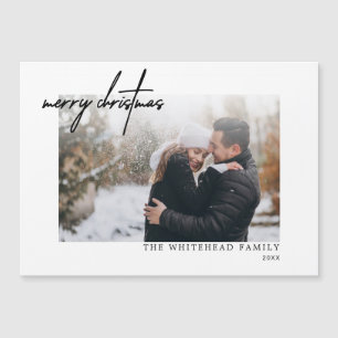 Modern Black God jul White Magnetic Card