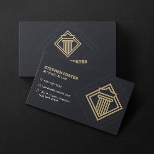 Modern Black Gold Advokat, Notarie, Jurist Visitkort