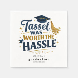 Modern Black & Gold Graduation Party Napkins  Pappersservett
