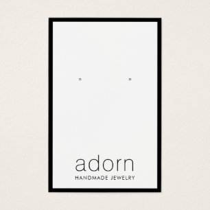 Modern Black Gräns judelry Earring Visning Card Visitkort