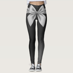 Modern Black Grått Bow-Snyggt Leggings