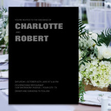 Modern Black Grått Bröllop