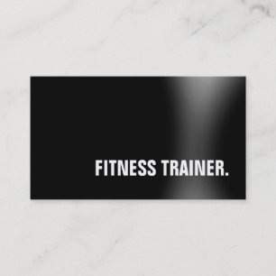 Modern Black Grått Fitness Trainer Affärskort Visitkort