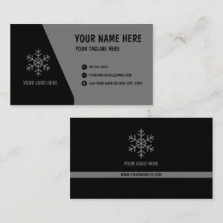 Modern Black Gray Minimal Business Card Template Visitkort