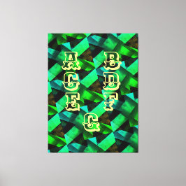 Modern - BLACK-GRÖNT-BLUE-GULT-väldigt fin Canvastryck