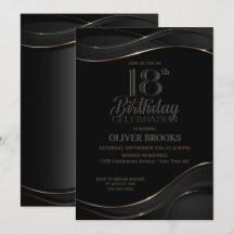 Modern Black Guld 18:e Födelsedagsfesten