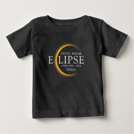 Modern Black & Guld 2024 Texas Total Solar Eclipse T Shirt