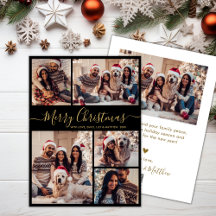 Modern Black Guld 5 Photo Collage-jul