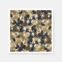 Modern Black Guld Balloon 50:e födelsedagen