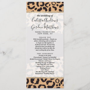 Modern Black Guld Cheetah Leopard Animal Print Program