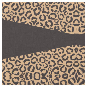 Modern Black Guld Cheetah Leopard Animal Print Tyg