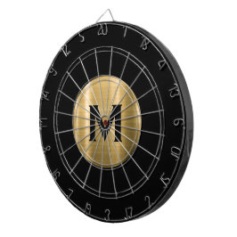Modern Black Guld Classic Monogram Darttavla