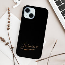 Modern Black Guld Feminine-skript Namn