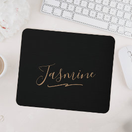 Modern Black Guld Feminine-skript Namn Musmatta