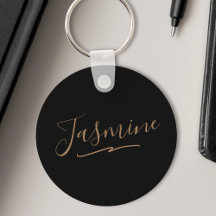 Modern Black Guld Feminine-skript Namn