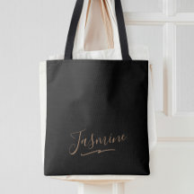 Modern Black Guld Feminine-skript Namn