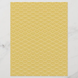 Modern Black Guld japansk Wave Geometric Mönster