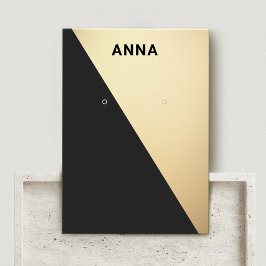Modern Black Guld judelry Earring Visning Card Visitkort