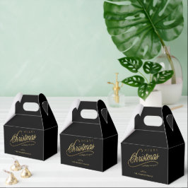 Modern Black & Guld Script God jul Presentaskar