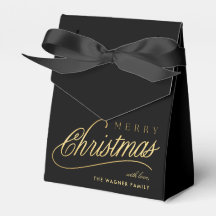 Modern Black & Guld Script God jul