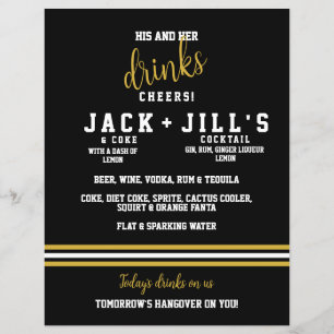 Modern Black Guld Sporty Hans Bröllop dricker