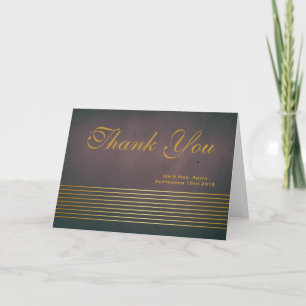 Modern Black Guld Stripe Sleek - tackkort