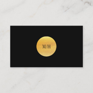Modern Black & Guld Visitkort