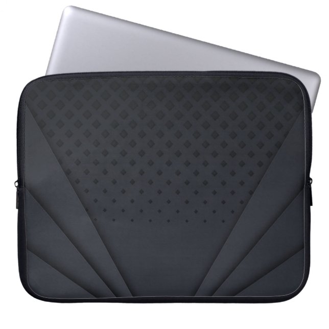 Modern Black Halftone Struktur Laptop sleeve (Framsidan)