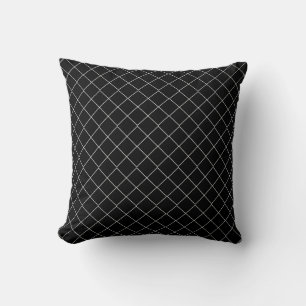 Modern Black Harlequin Mönster Pillow Kudde