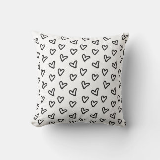 Modern Black Heart Dekorativ kudde