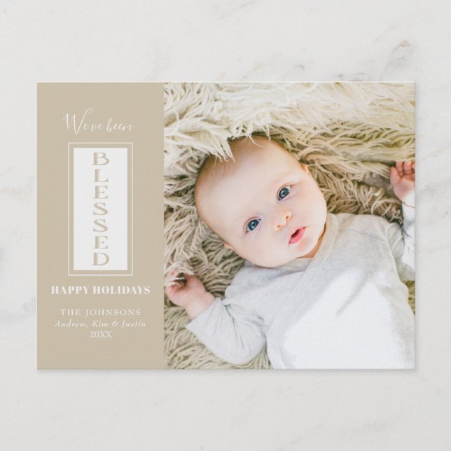 Modern bläck-Helgdag, foto Vykort (Framsida)