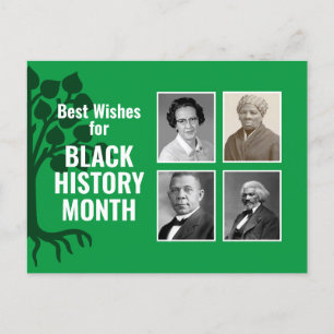 Modern BLACK HISTOY MÅNAD Anpassningsbar Photo BHM Helg Vykort