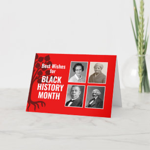 Modern BLACK HISTOY MÅNAD Anpassningsbar Photo BHM Helgkort