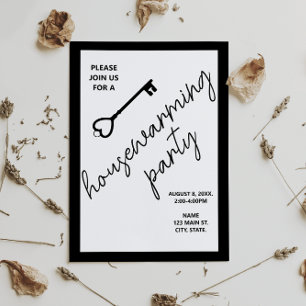 Modern Black Houseuppvärmning - inbjudan till öppe