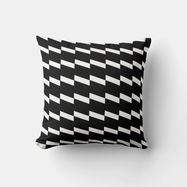 Modern Black Illusion Mönster Pillow Kudde (Framsida)