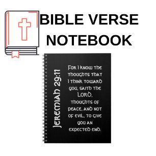 Modern Black Jeremiah 29:11 Bible Verse Anteckningsbok