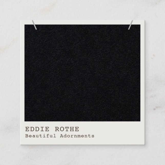 Modern Black Kraft Necklace Visning Fyrkantigt Visitkort (Framsida)