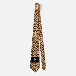 Modern Black Leopard Skriv ut Monogram Manar Slips