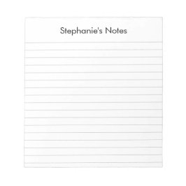 Modern Black Light Grått Linten Personlig Anteckningsblock