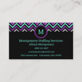 Modern Black, Lila, Rosa, Grått och skalning. Chev Visitkort