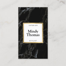 Modern Black Marble Faux Guld Ram