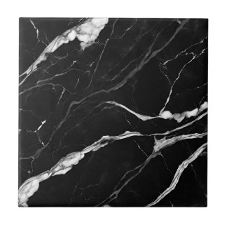 Modern Black Marble Mönster Kakelplatta