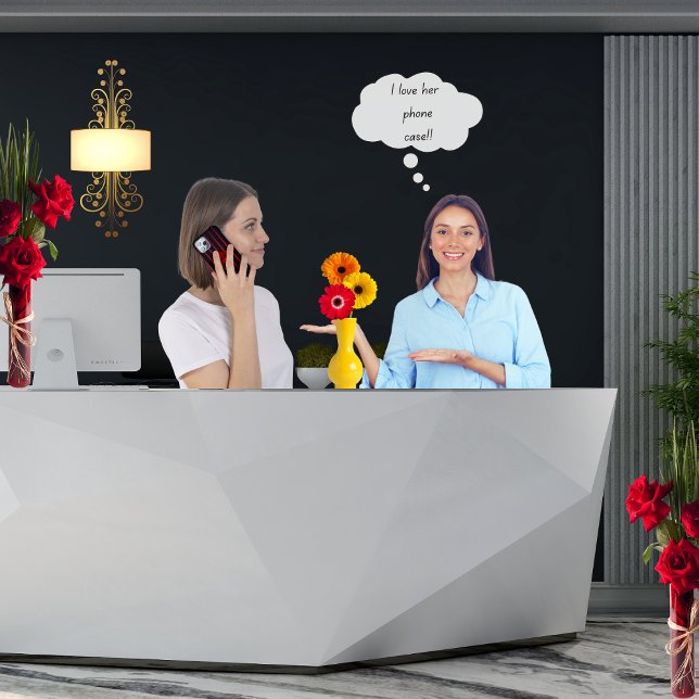 Modern Black med Red Rand Monogram Initial (Stylish phone cases with crimson red and black stripes with monogrammed circle and scrollwork )