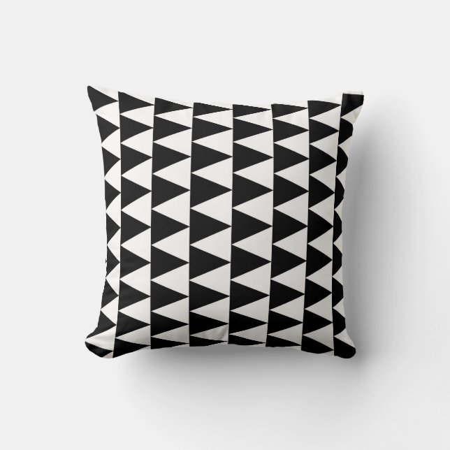 Modern Black Mönster Pillow Kudde (Framsida)