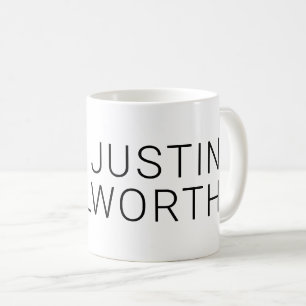 Modern Black Namn på White Kaffemugg