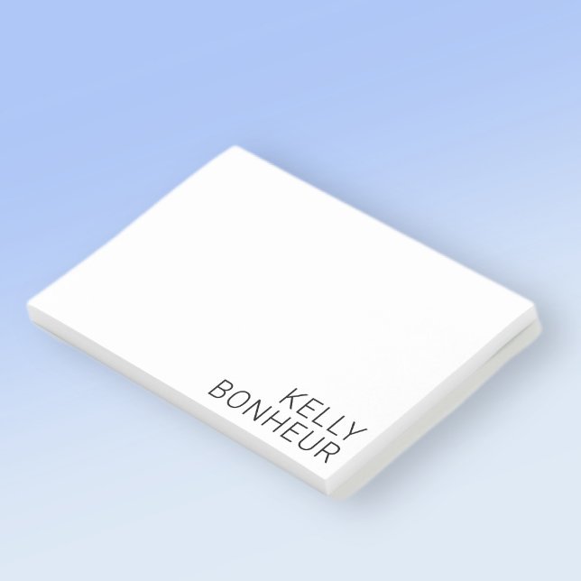 Modern Black Namn på White Post-it Block (Skapare uppladdad)