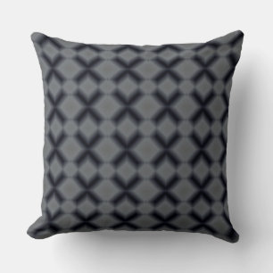 Modern Black och Grått Diamond Mönster Pillow Kudde