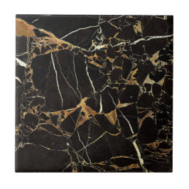Modern Black och Guld Marble | Anpassningsbar Kakelplatta