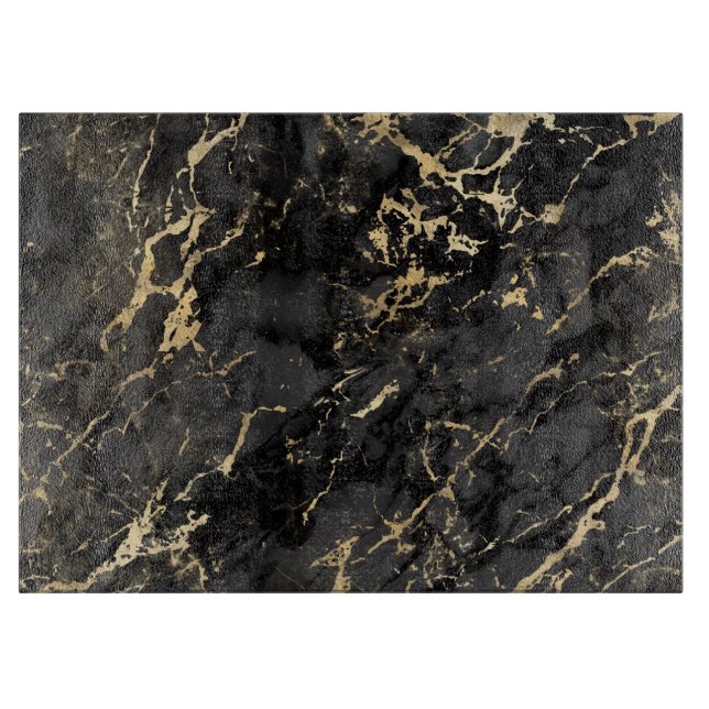 Modern Black och Guld Marble Mönster (Framsidan)